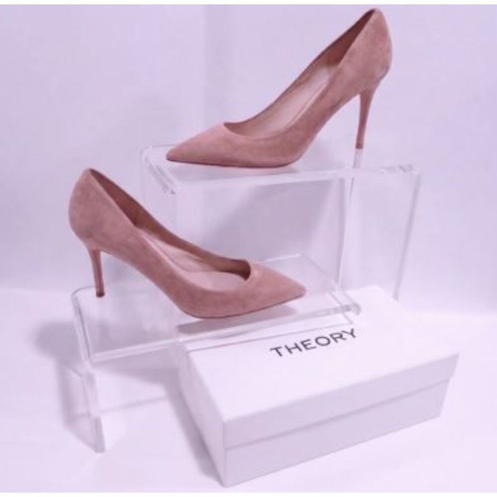Theory Women's Classic City Suede Pumps Sz 37 NIB 498